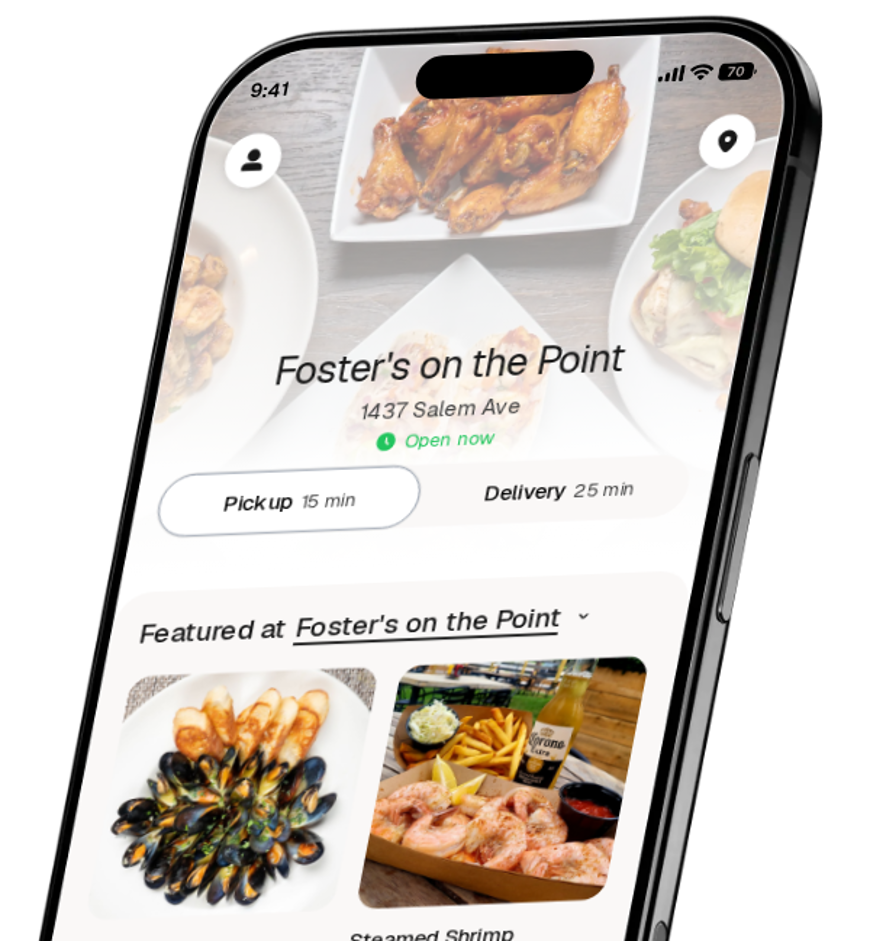 Foster's on the Point app preview
