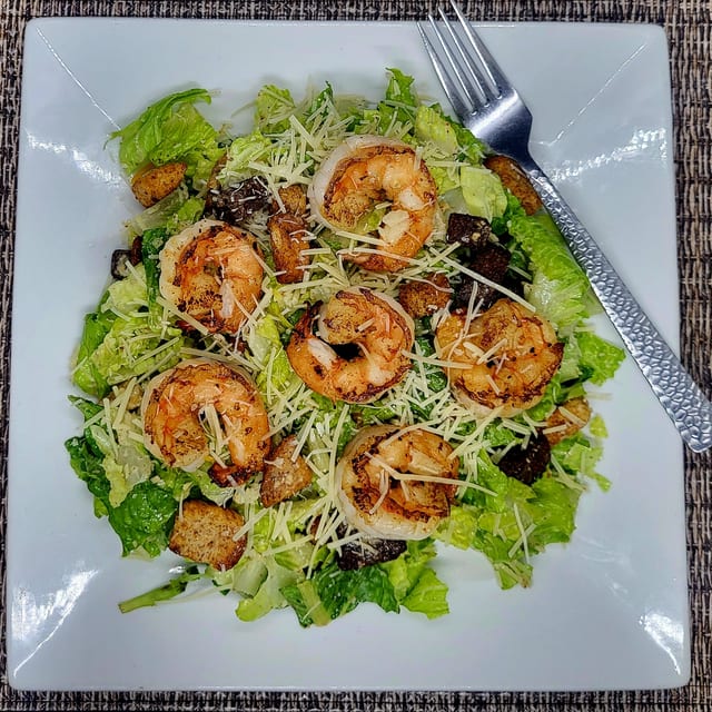 Caesar Salad w/Shrimp.