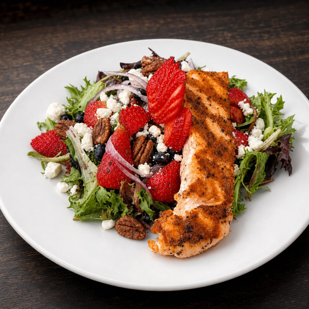 Strawberry Salmon Salad.