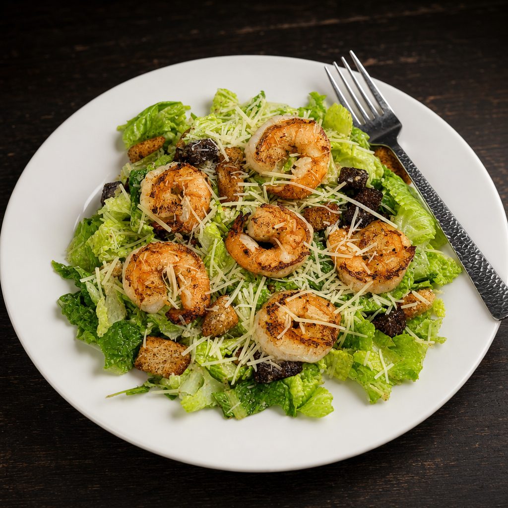 Caesar Salad w/Shrimp.