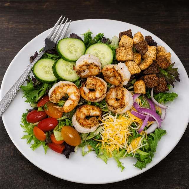 House Salad w/Shrimp.