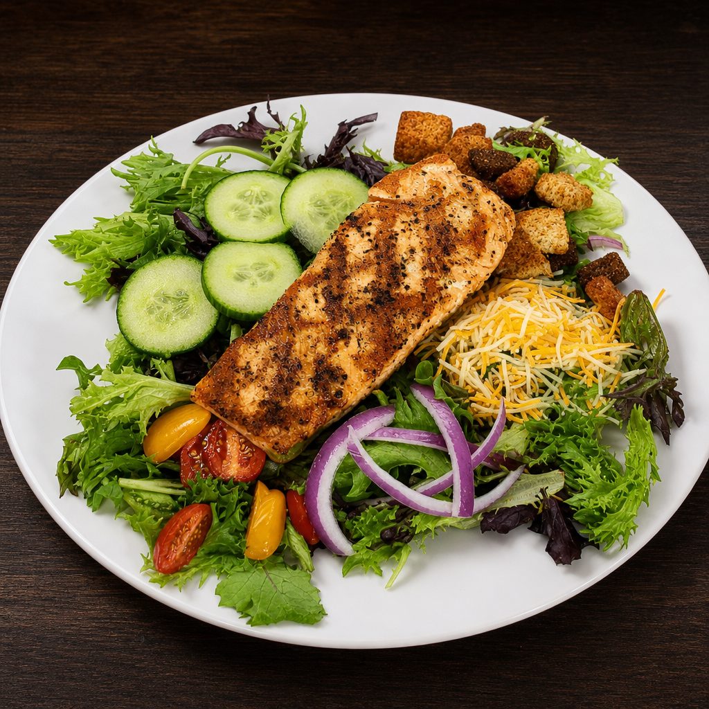 House Salad w/Salmon.