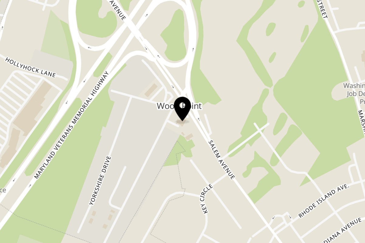 Map showing the location of Foster's on the Point on 1437 Salem Ave in Hagerstown
